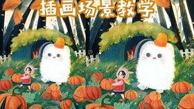 吃瓜插画小场景图文,趣味插画中的生活瞬间